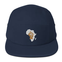 Africa Map Fist Five Panel Cap - Conscious Apparel Store