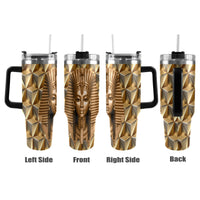 African Queen 40oz Tumbler with Black Handle - Conscious Apparel Store