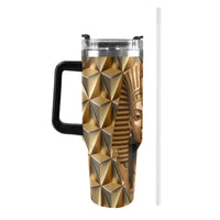 African Queen 40oz Tumbler with Black Handle - Conscious Apparel Store