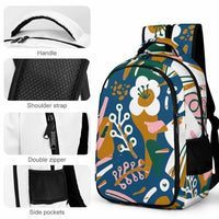 African Queen Casual Backpack (White) (6 Colors Available) - Conscious Apparel Store