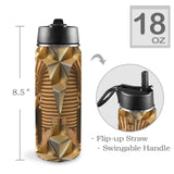 African Queen Insulated Water Bottle with Straw Lid (18oz) - Conscious Apparel Store