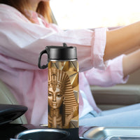 African Queen Insulated Water Bottle with Straw Lid (18oz) - Conscious Apparel Store