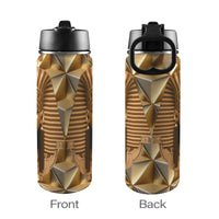 African Queen Insulated Water Bottle with Straw Lid (18oz) - Conscious Apparel Store