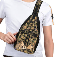 Ankh Cross Hieroglyphics (Black) Casual Chest Bag (6 Colors Available) - Conscious Apparel Store