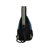 Ankh Cross Hieroglyphics (Blue) Casual Chest Bag (6 Colors Available) - Conscious Apparel Store