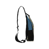 Ankh Cross Hieroglyphics (Blue) Casual Chest Bag (6 Colors Available) - Conscious Apparel Store