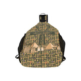 Ankh Cross Hieroglyphics (Olive) Casual Chest Bag (6 Colors Available) - Conscious Apparel Store