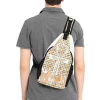 Ankh Cross Hieroglyphics (White) Casual Chest Bag (6 Colors Available) - Conscious Apparel Store