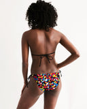 Antigua & Barbuda Flag Camo Women's All - Over Print Triangle String Bikini - Conscious Apparel Store