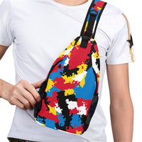 Antigua Flag Camo Men's Casual Chest Bag - Conscious Apparel Store