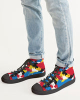 Antigua Flag Camo Men's Hightop Canvas Shoe - Black (Available options: Men/Women) - Conscious Apparel Store