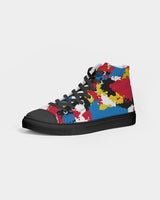 Antigua Flag Camo Women's Hightop Canvas Shoe  - Black (Available options: Men/Women) - Conscious Apparel Store