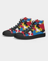 Antigua Flag Camo Women's Hightop Canvas Shoe  - Black (Available options: Men/Women) - Conscious Apparel Store