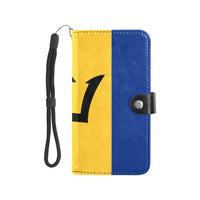 Barbados Flag Flip Leather Purse for Mobile Phone/Large - Conscious Apparel Store