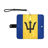 Barbados Flag Flip Leather Purse for Mobile Phone/Small - Conscious Apparel Store