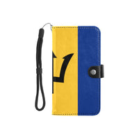 Barbados Flag Flip Leather Purse for Mobile Phone/Small - Conscious Apparel Store