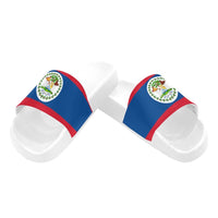 Belize Flag Women's Slide Sandals - Conscious Apparel Store