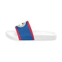 Belize Flag Women's Slide Sandals - Conscious Apparel Store