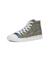 Blue Hieroglyphics Men's Hightop Canvas Shoe - Conscious Apparel Store