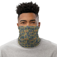 Blue Hieroglyphics Neck Gaiter - Conscious Apparel Store