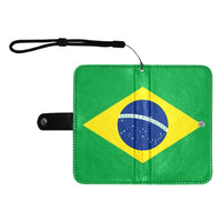 Brazil Flag Flip Leather Purse for Mobile Phone/Large - Conscious Apparel Store