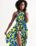 Curacao Flag Camo All - Over Print Swim Cover Up - Conscious Apparel Store