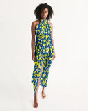 Curacao Flag Camo All - Over Print Swim Cover Up - Conscious Apparel Store