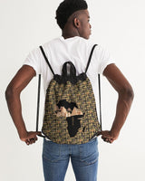 Egyptian Hieroglyphics Nubia Canvas Drawstring Bag - Conscious Apparel Store