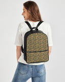 Egyptian Hieroglyphics Olive Classic Faux Leather Backpack - Conscious Apparel Store