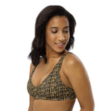 Egyptian Hieroglyphs (Black) padded bikini top (6 Colors Available) - Conscious Apparel Store