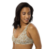 Egyptian Hieroglyphs (White) padded bikini top (6 Colors Available) - Conscious Apparel Store