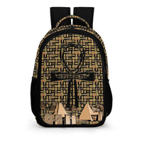 Egyptian Nubia Ankh Cross (Black) Casual Backpack (6 Colors Available) - Conscious Apparel Store