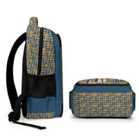 Egyptian Nubia Ankh Cross (Blue) Casual Backpack (6 Colors Available) - Conscious Apparel Store