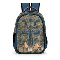 Egyptian Nubia Ankh Cross (Blue) Casual Backpack (6 Colors Available) - Conscious Apparel Store