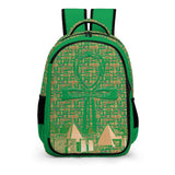 Egyptian Nubia Ankh Cross (Green) Casual Backpack (6 Colors Available) - Conscious Apparel Store