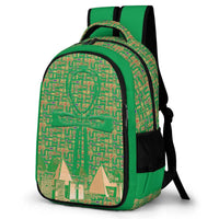 Egyptian Nubia Ankh Cross (Green) Casual Backpack (6 Colors Available) - Conscious Apparel Store