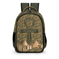 Egyptian Nubia Ankh Cross (Olive) Casual Backpack (6 Colors Available) - Conscious Apparel Store