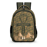 Egyptian Nubia Ankh Cross (Olive) Casual Backpack (6 Colors Available) - Conscious Apparel Store