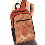 Egyptian Nubia Ankh Cross (Red - Rust) Sports Backpack (6 Colors Available) - Conscious Apparel Store