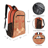 Egyptian Nubia Ankh Cross (Red - Rust) Sports Backpack (6 Colors Available) - Conscious Apparel Store