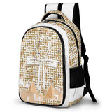 Egyptian Nubia Ankh Cross (White) Casual Backpack (6 Colors Available) - Conscious Apparel Store