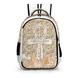 Egyptian Nubia Ankh Cross (White) Casual Backpack (6 Colors Available) - Conscious Apparel Store