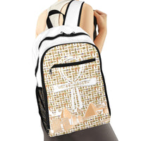 Egyptian Nubia Ankh Cross (White) Sports Backpack (6 Colors Available) - Conscious Apparel Store