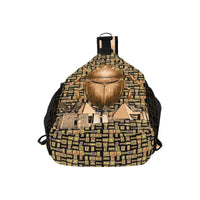 Egyptian Nubia Scarab (Black) Casual Chest Bag (6 Colors Available) - Conscious Apparel Store