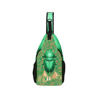 Egyptian Nubia Scarab (Green) Casual Chest Bag (6 Colors Available) - Conscious Apparel Store