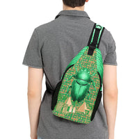 Egyptian Nubia Scarab (Green) Casual Chest Bag (6 Colors Available) - Conscious Apparel Store