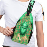 Egyptian Nubia Scarab (Green) Casual Chest Bag (6 Colors Available) - Conscious Apparel Store