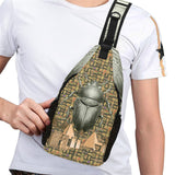 Egyptian Nubia Scarab (Olive) Casual Chest Bag (6 Colors Available) - Conscious Apparel Store