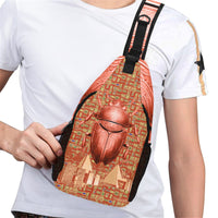 Egyptian Nubia Scarab (Red - Rust) Casual Chest Bag (6 Colors Available) - Conscious Apparel Store