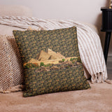 Egyptian Pyramid Hieroglyphics Premium Pillow (Black) - Conscious Apparel Store